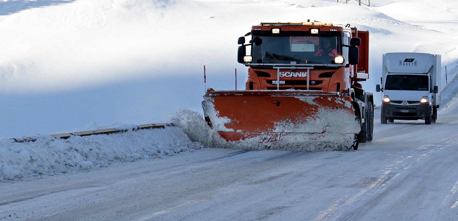 highway snow plow truck