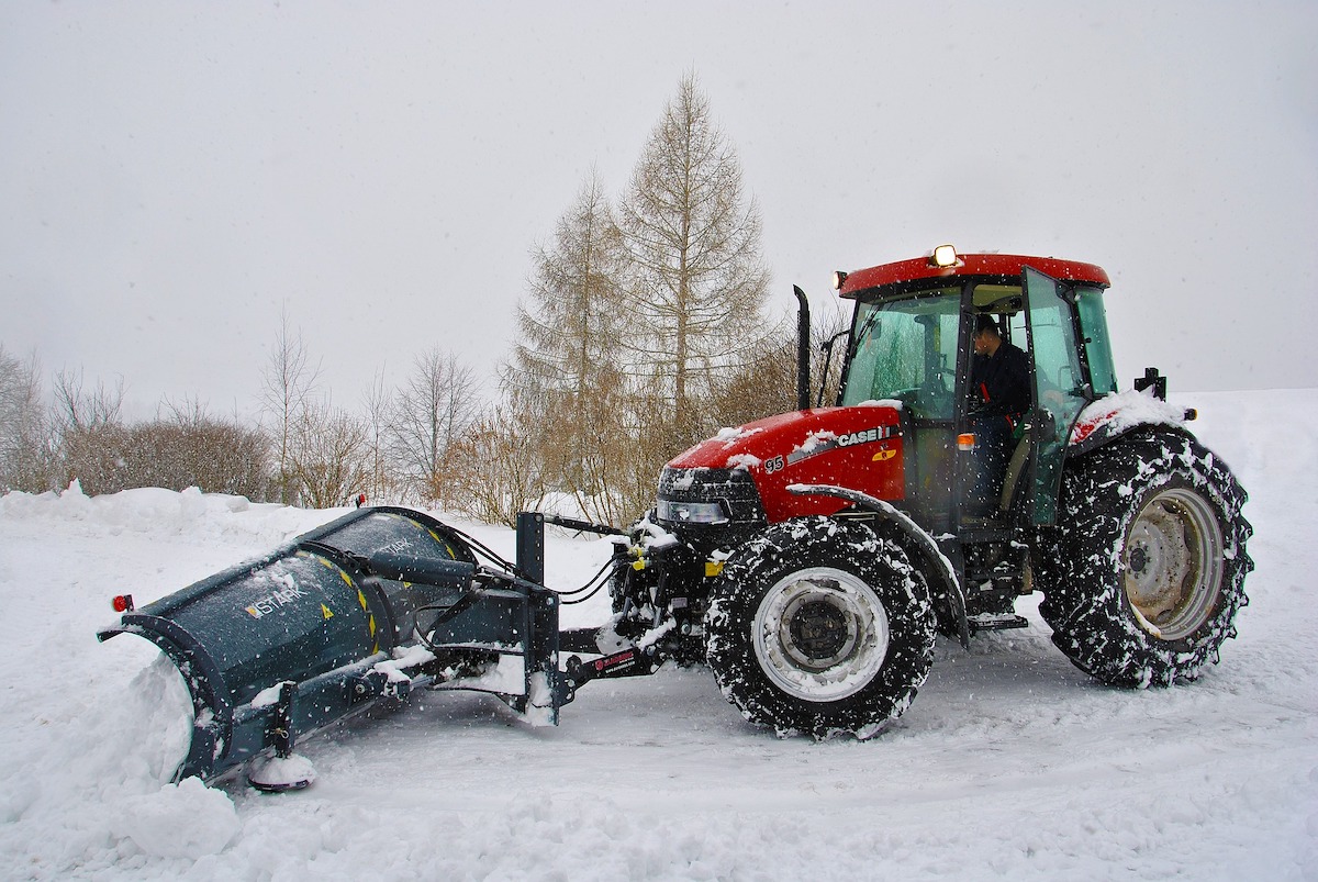 tractor with snowplow attachment