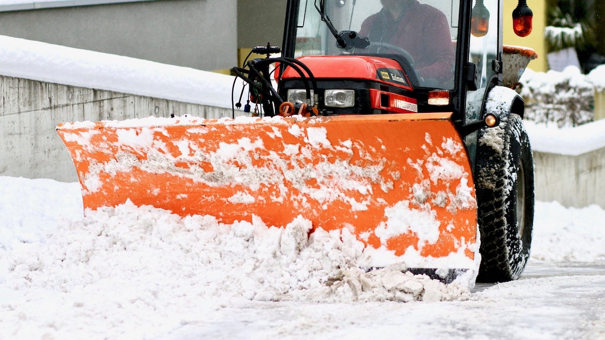 rubber edge snow plow attachment